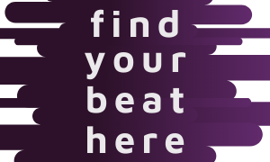 Find Your Beat Here graphic 